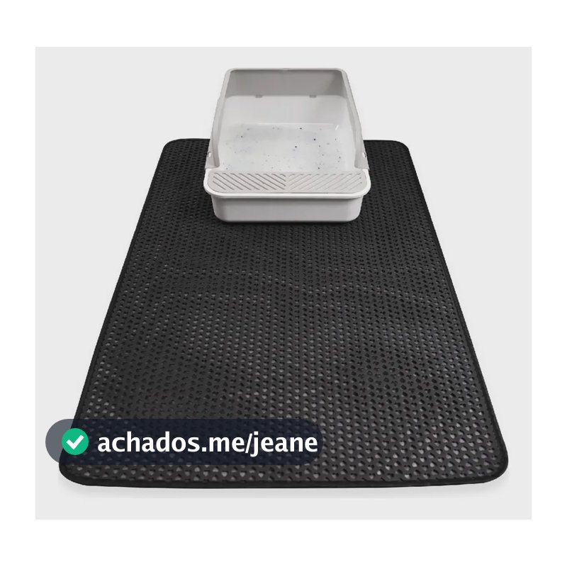 Tapete Coletor Exg Preto De Areia Gatos 68x100 Higiênico