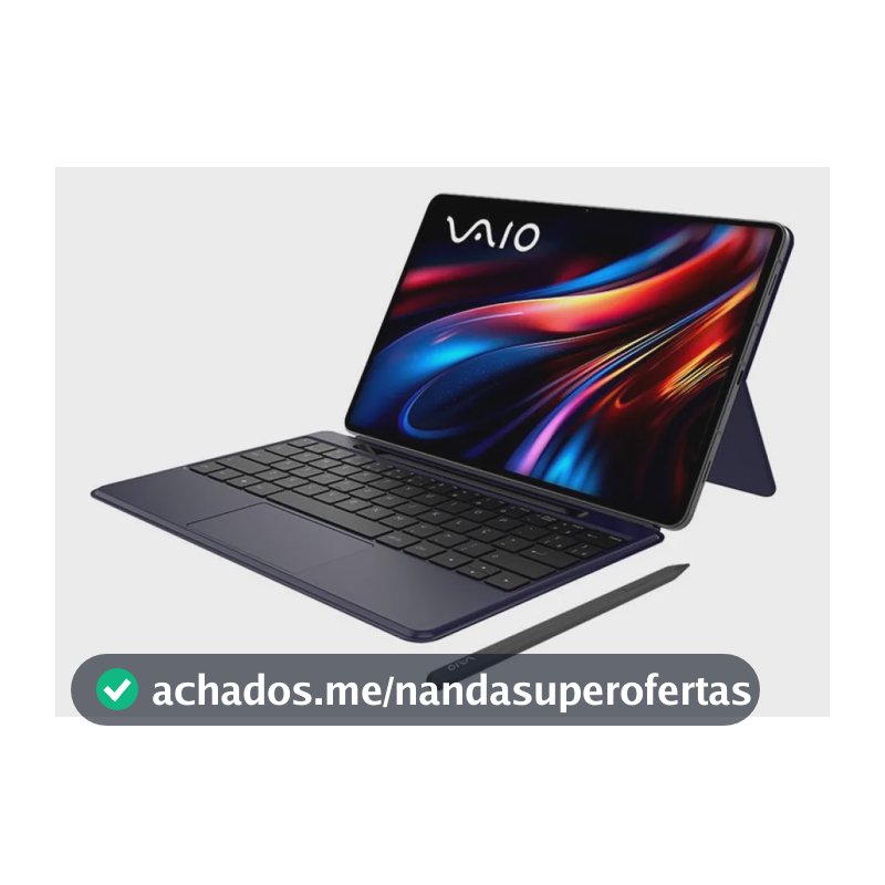 Tablet VAIO TL12 8GB 128GB Octa-Core Tela AMOLED 12.6” 2.5K com Teclado de Conexão Inteligente e Caneta Ativa 5G WiFi Câmera 13MP + Selfie 12MP 10.090mAh Android 15 – Preto