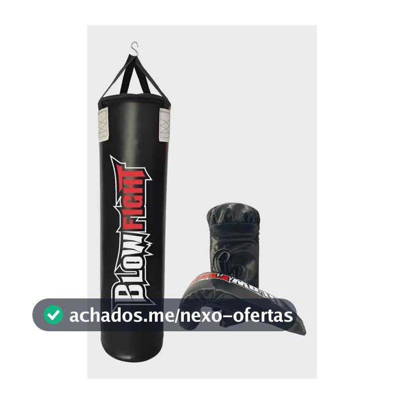 Saco De Box 90 Cm Profissional + Luva Bate Saco Preto