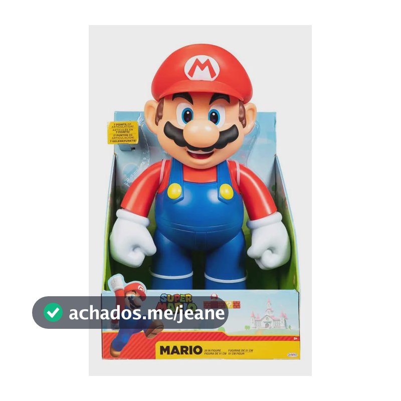 Boneco Articulado Super Mario Gigante 47cm 4205 - Sunny