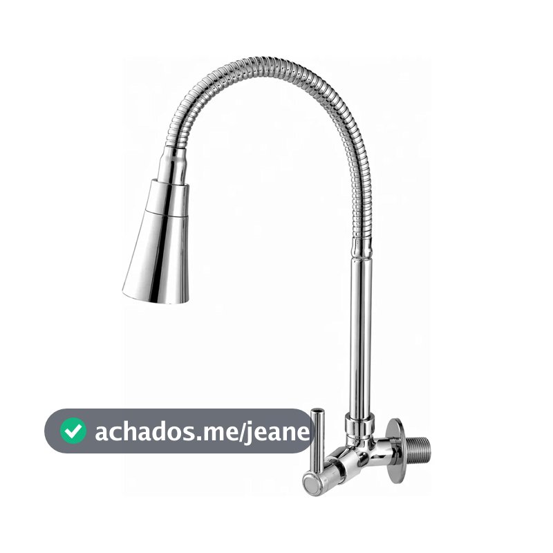 Torneira Cozinha Gourmet Parede 2 Dois Jatos Mais Vendida 66absconecr - Prateado Parede- Cone