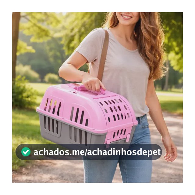 Caixa De Transporte Four Plastic Para Cães E Gatos Color Cor Rosa