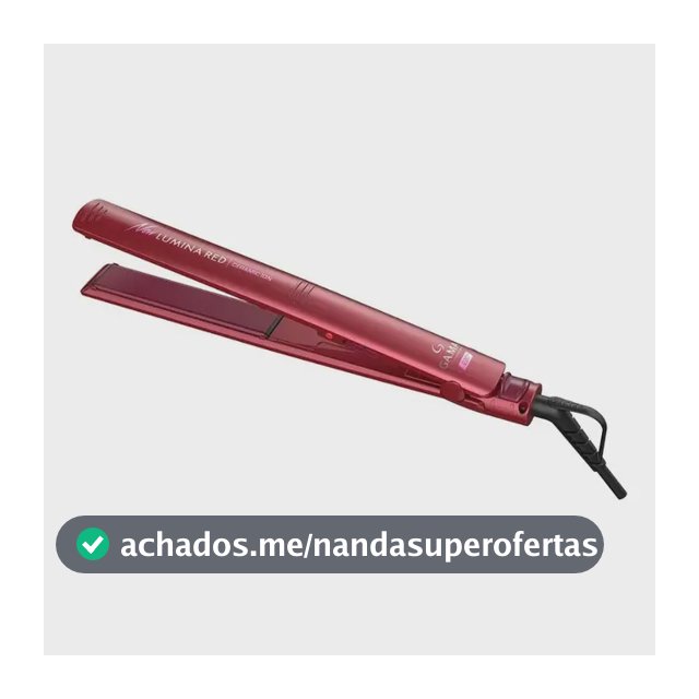 Prancha De Cabelo Elegance New Lumina Red Ceramic Ion Gama Italy