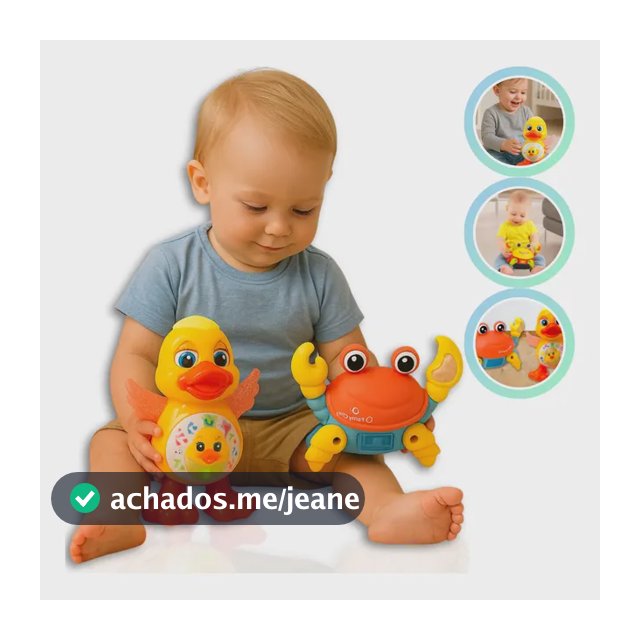 Kit Brinquedos Pato Dançante E Caranguejo Fujão Sensoriais