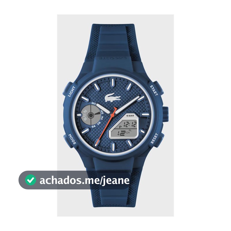 Relógio Lacoste Lc33 Masculino Borracha Azul 2011370