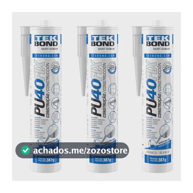 Kit 3 Selante Pu40 Fix Tekbond 387g Branco