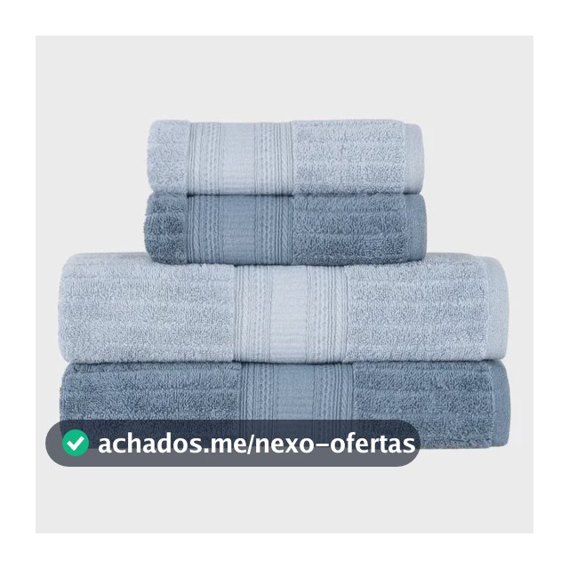 Jogo De Toalhas Buddemeyer Atena Fio Penteado Banho Azul/azul Claro 4 Peças