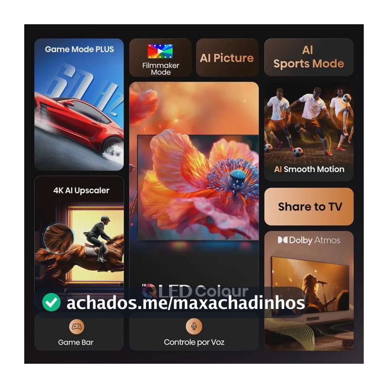 Smart Tv Hisense Hi-qled 4k 43 Polegadas, Dolby Gaming E Compatibilidade Alexa- 43q6qvv
