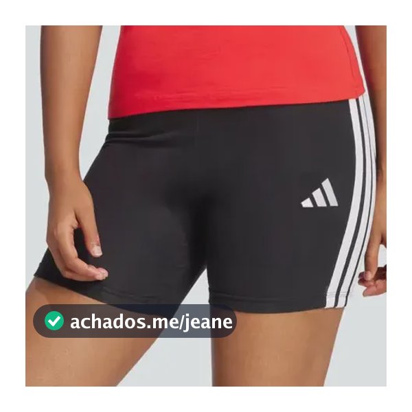Shorts adidas Biker 3 Stripes Feminino Preto
