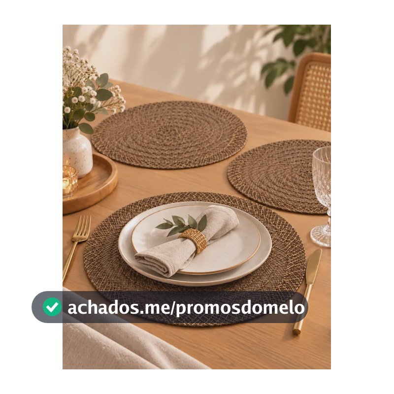 Jogo Lugar Americano Redondo 38 Cm Marrom Para Mesa Posta Marrom Padronagem Floral Vazada Com Acabamento Mesclado Em Tons De Marrom