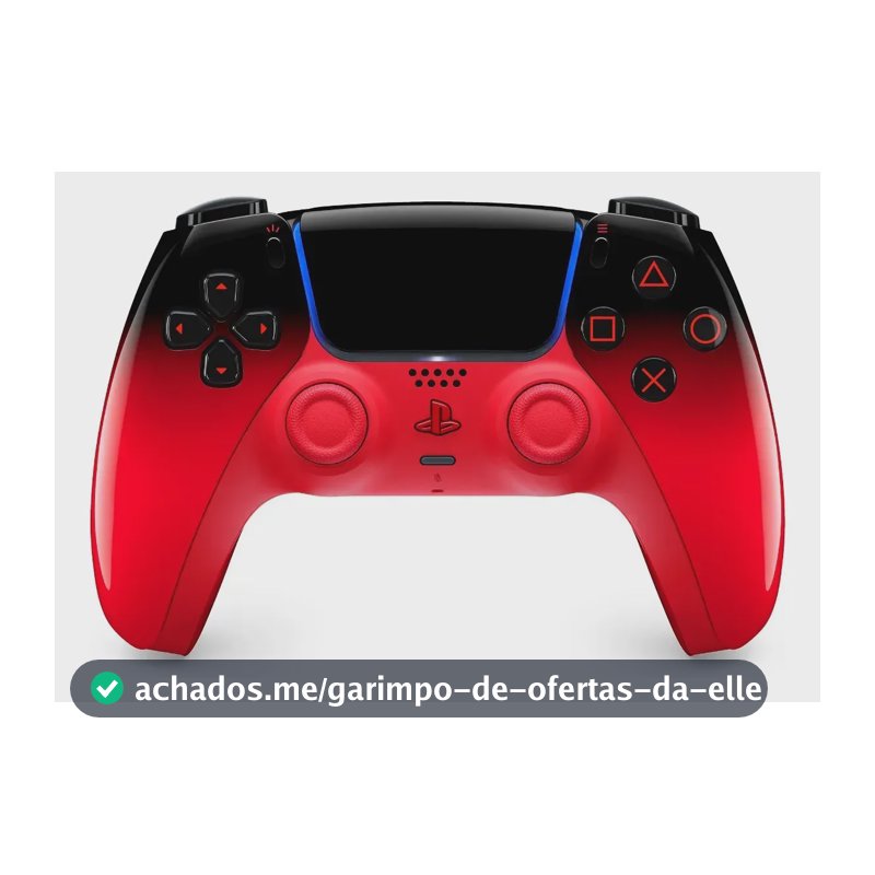 Controle Sem Fio Sony DualSense Hyperpop para PS5, Vermelho Techno Red