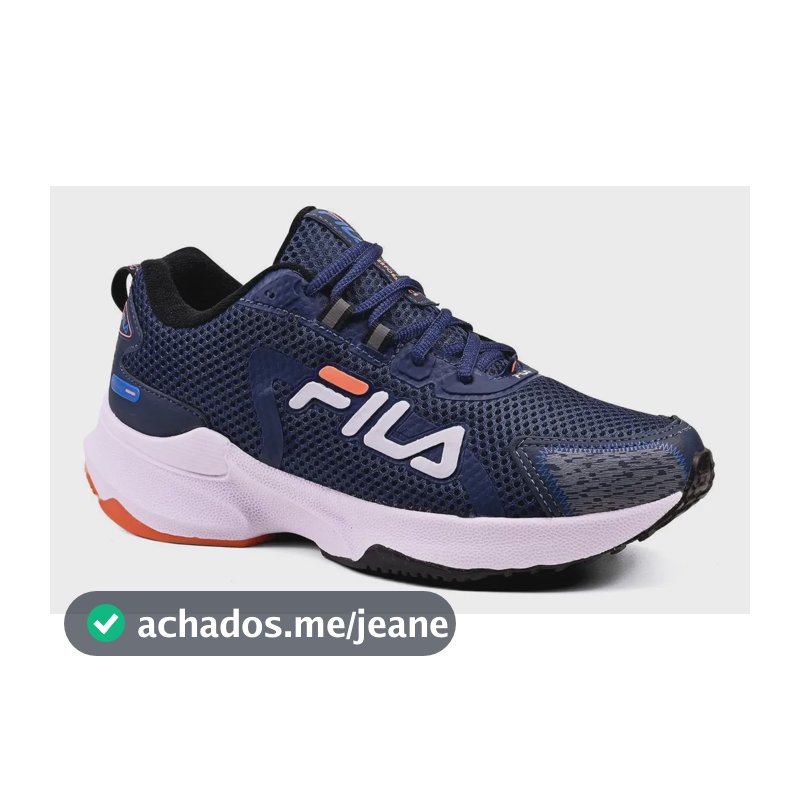 Tênis Fila Masculino Academia Lançamento Macio Leve Esportiv Marinho Laranja Animal Print 39 Br
