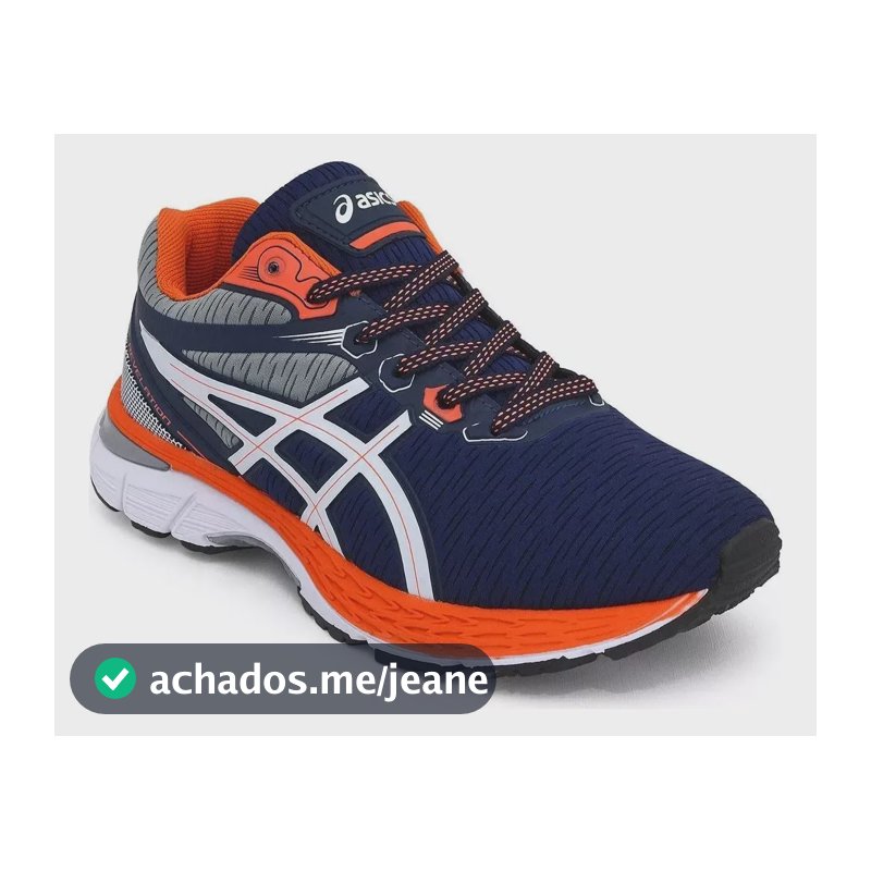 Tênis Asics Gel Revelation Academia  Caminhada Original Leve Marinho/laranja 38 Br