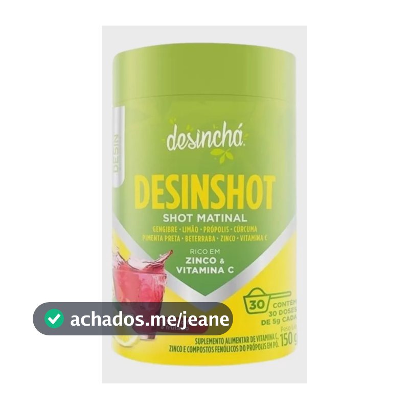 Desinshot - Shot Matinal (30 Dias) Sabor Cítrico e Frutado Desinchá