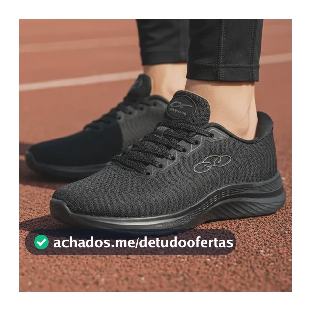Tênis Olympikus Atmos Feminino Corrida Confortável Preto