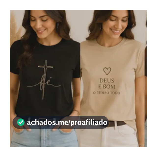 Kit 3 Camiseta Feminina Cristã Religiosa Algodão Premium