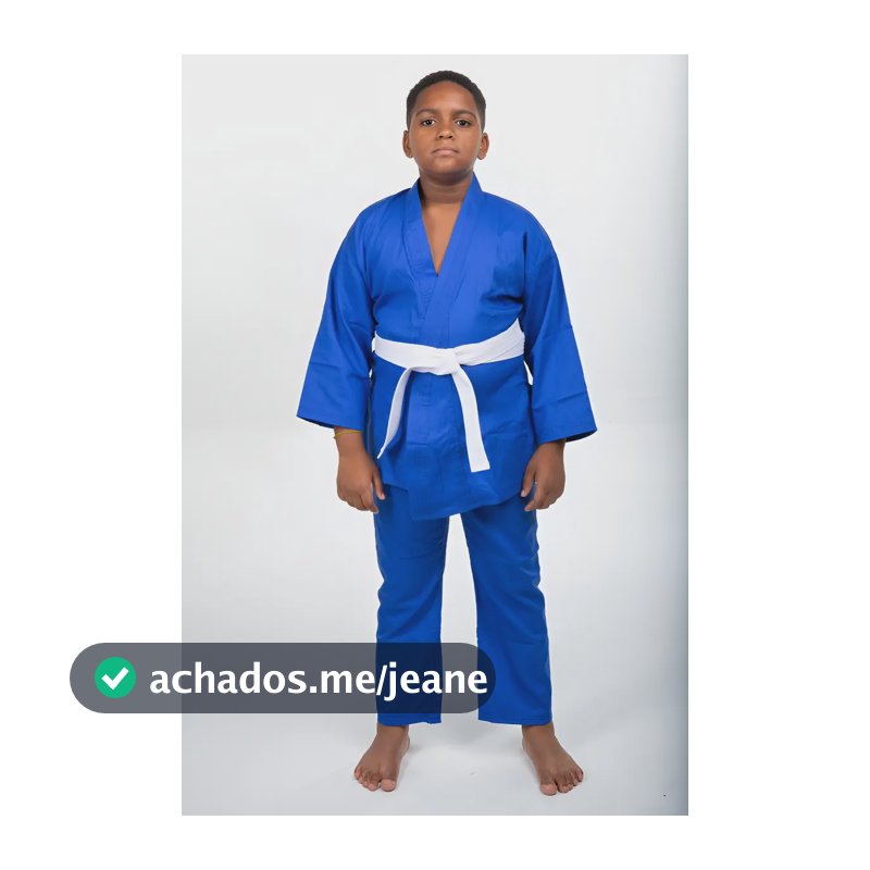 Kimono Infantil Jiu Jitsu Judô Reforçado Iniciação + Faixa Cor Azul Tamanho M1