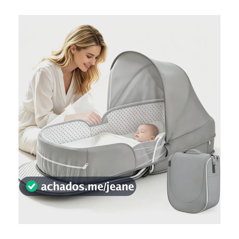 Berço Co-bed Portátil Bebê / Protetor Para Conforto 0-3 Anos Prateado