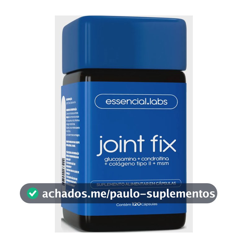 JOINT FIX com GLUCOSAMINA, CONDROITINA, COLÁGENO TIPO 2 e MSM - Fórmula Exclusiva para as Articulações com Máxima Concentração - 120 Cápsulas