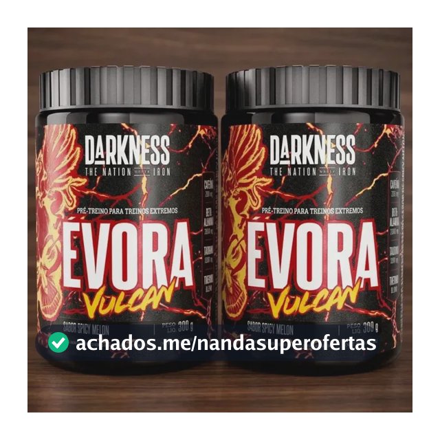 Kit 2 Pré Treino Évora Vulcan Darkness Spic Melon 300g 2 Uni Spicy Melon