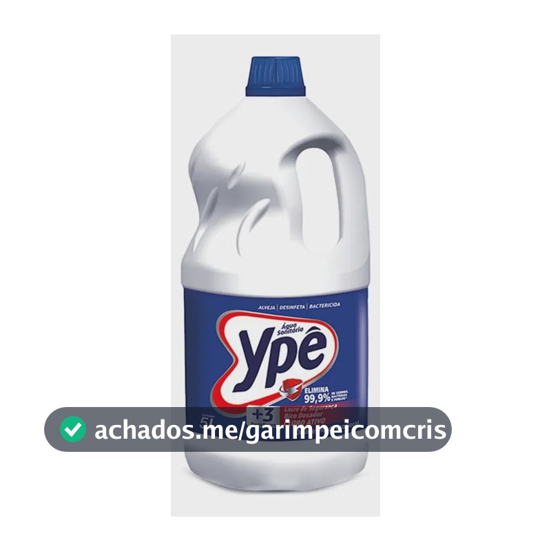 Água sanitária e alvejante cloro ativo 5 litros Ypê