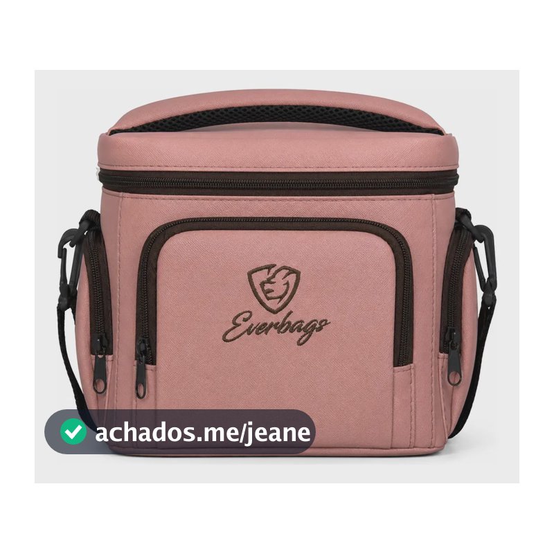 Bolsa Térmica Marmiteira Fitness Lancheira Viagem Trabalho Rosa Blush