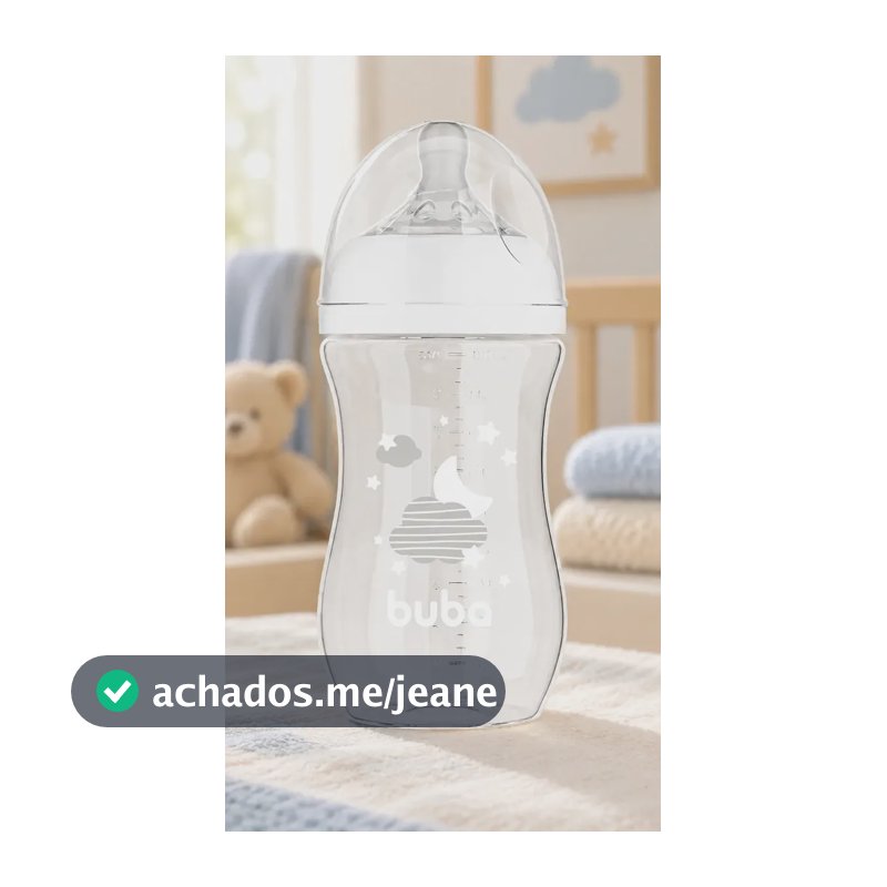 Mamadeira Easy Flow Nuvem 270ml Anticólica Buba Cor Branco