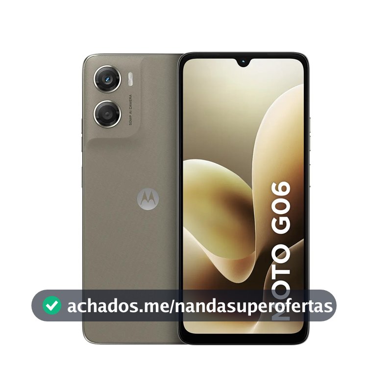 Smartphone Motorola Moto G06 - 128gb 4gb Ram + 8gb Ram Boost E Camera 50mp Com Ai Bateria De 5200 Mah Tela 6.9