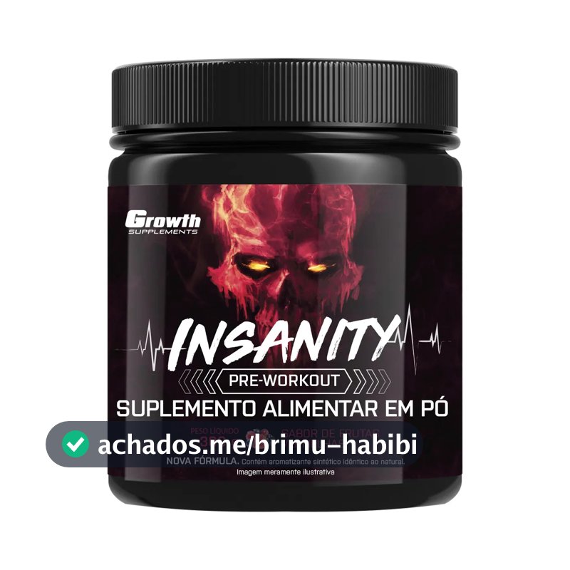 Pré-treino Insanity 300g Growth Supplements - Frutas Vermelhas
