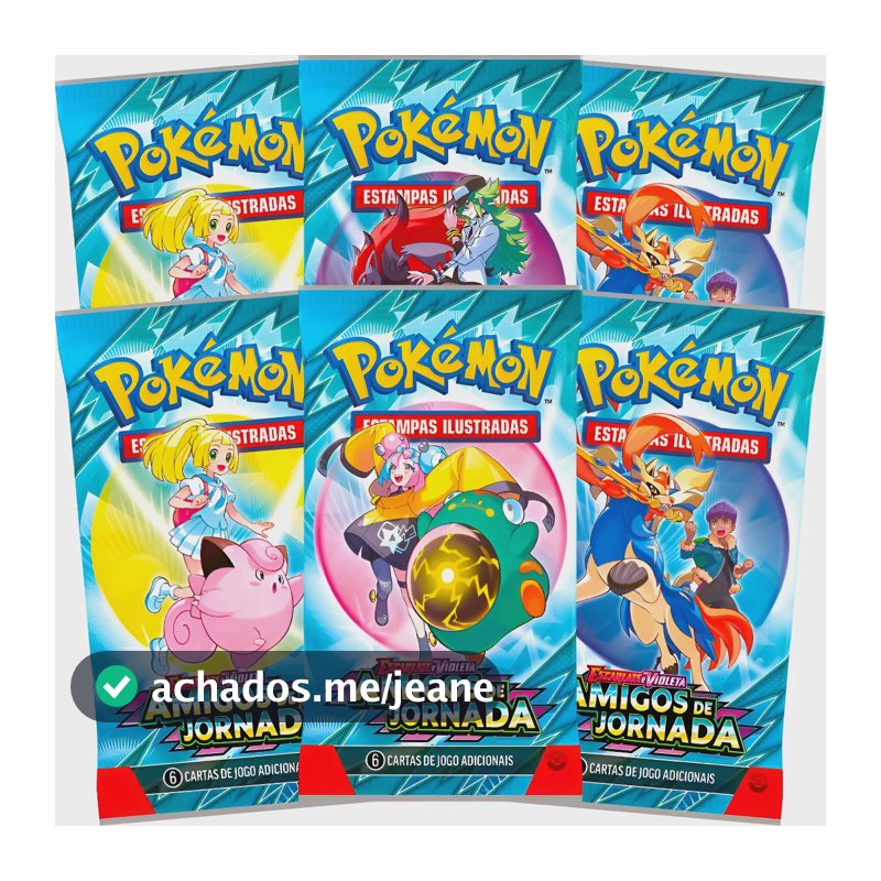 Pokemon Kit 6 Booster Ev9 Amigos De Jornada Cartas Copag Ev9 Amigos De Jornada Português