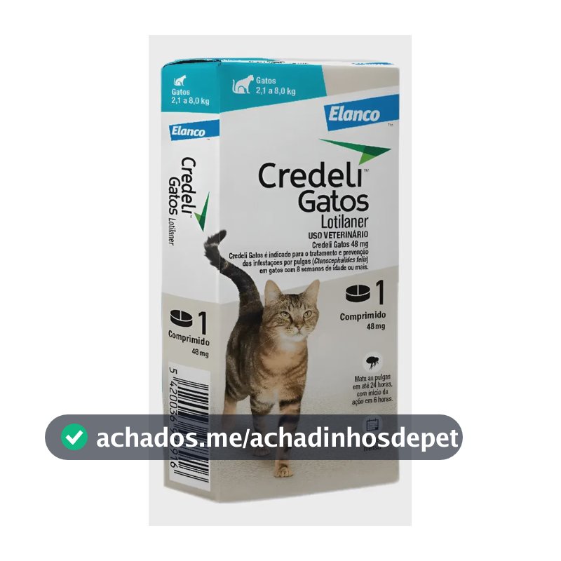 Credeli Antipulgas Para Gatos De 2,1 À 8kg 1 Comprimido 48mg