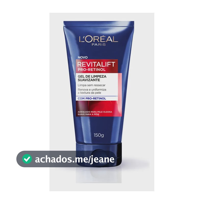 L'Oréal Paris Gel de Limpeza Facial Suavizante com Pro-Retinol Revitalift, 150g