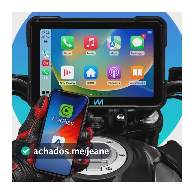 Multimídia Moto Tela Touch 5 Polegadas Carplay Android Auto Gps Bluetooth Ip68 Tela Ips Intercomunicador Sem Fio Espelhamento Waze Google Maps Resistente Á Prova D'água Anti-furto Wmix Eletrônicos