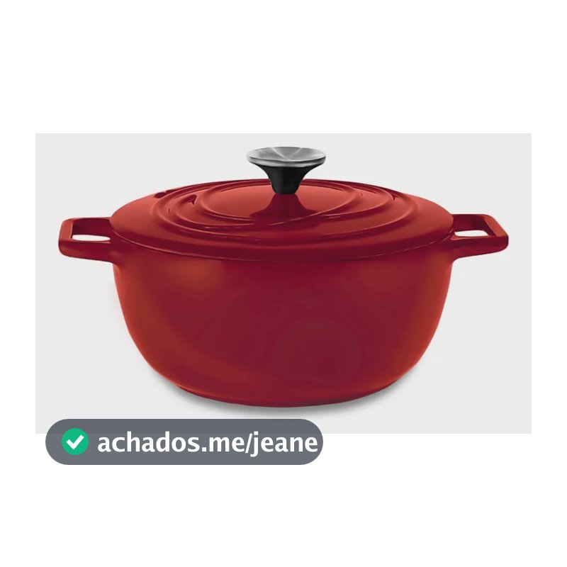 Caçarola De Ferro Fundido 18cm C/tampa Vermelho Oxford Aroma Liso