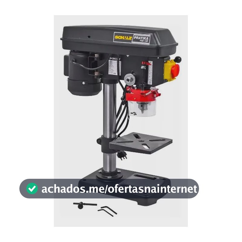 Furadeira De Bancada Schulz 1/2'' 13mm 5 Vel. Pratika Fsb13p Cor Preto