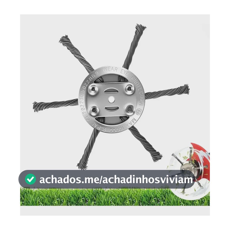 Disco Escova De Hastes Aço Para Roçadeira Elétrica Universal 6 Lâminas Kit 2