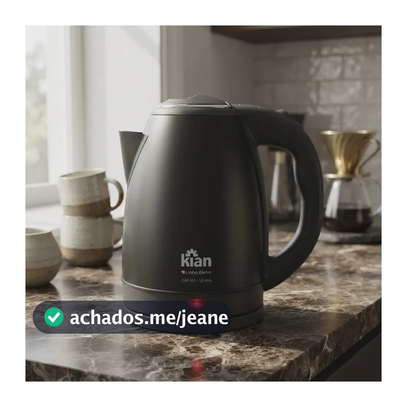 Chaleira Elétrica Chf-100 1,8l Inox Fosco Com Desligamento Automático Kian