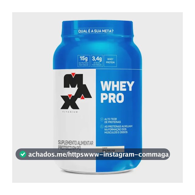 Proteína Max Titanium Whey Pro Concetrado em pó sabor Baunilha x 1kg