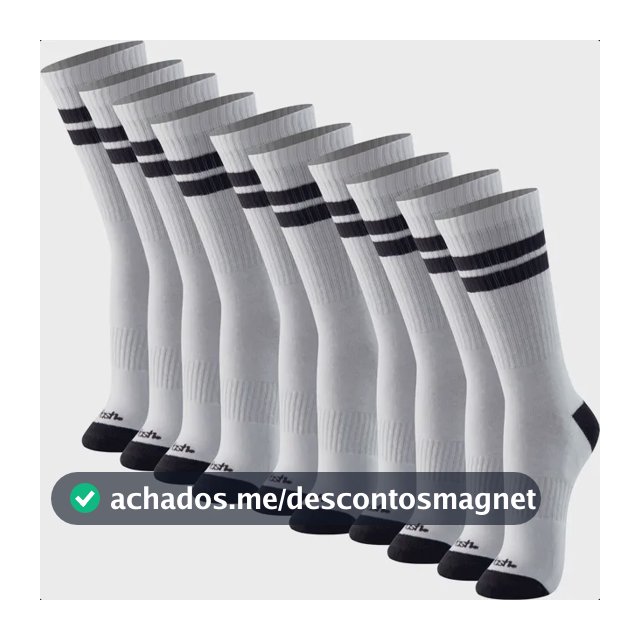 Kit 5 Pares Meias Mash Cano Alto Esportivas Academia Algodão