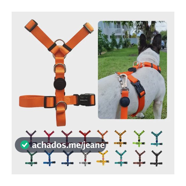 Peitoral H Antipuxão Para Cachorro Pet Cães Brabus Dog