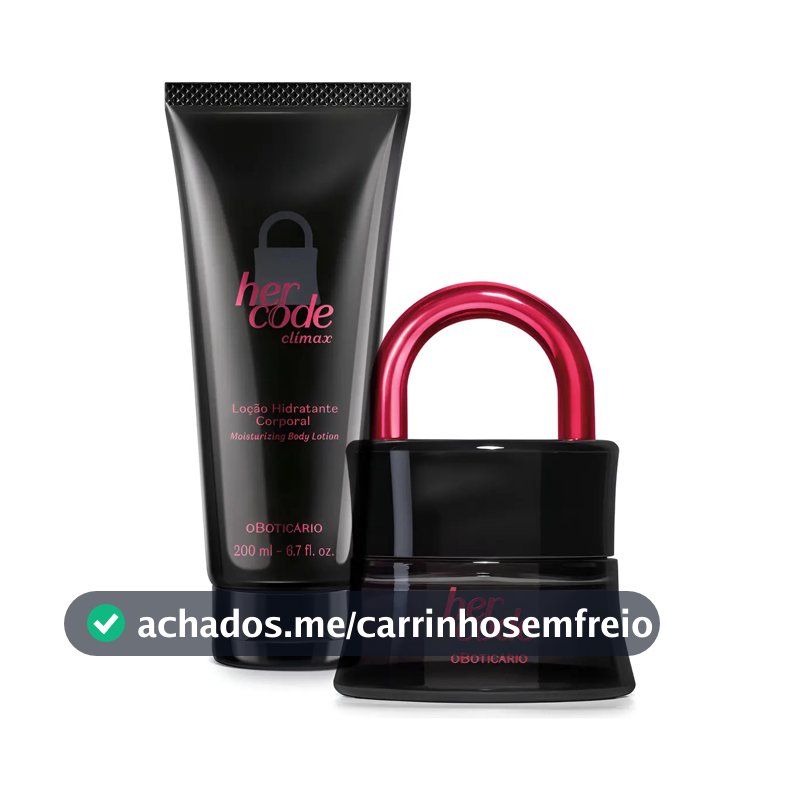 Perfume Her Code Clímax Eau De Parfum 50ml + Loção Corporal Amadeirado
