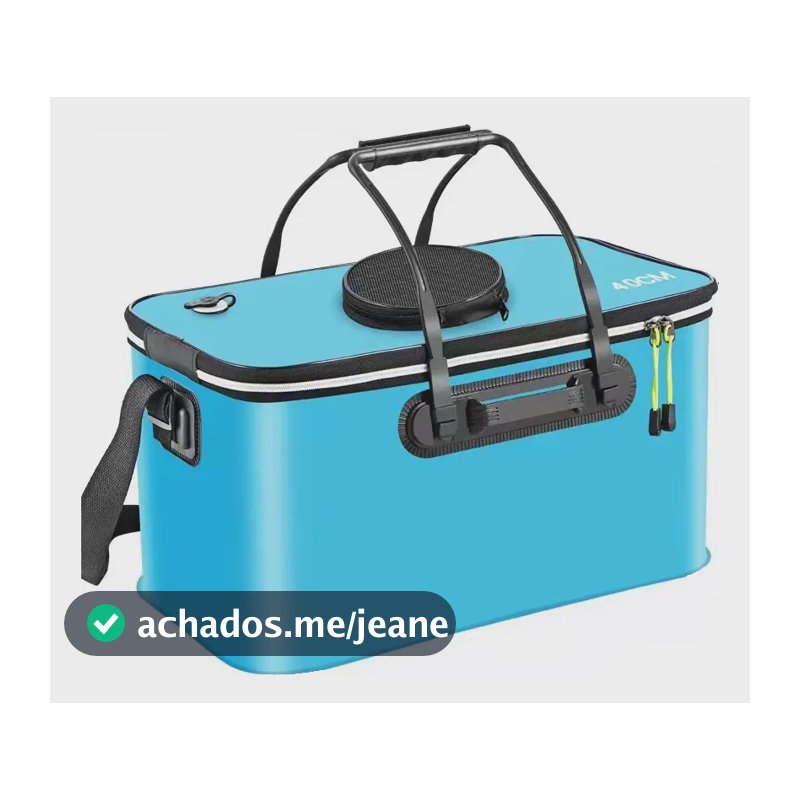 Bolsa Para Pesca E Transporte Isca Viva Viveiro Portátil 23l Azul-celeste