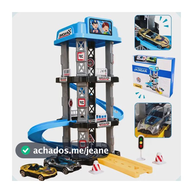 Pista De Carrinhos Brinquedo Infantil Menino Estacionamento Azul