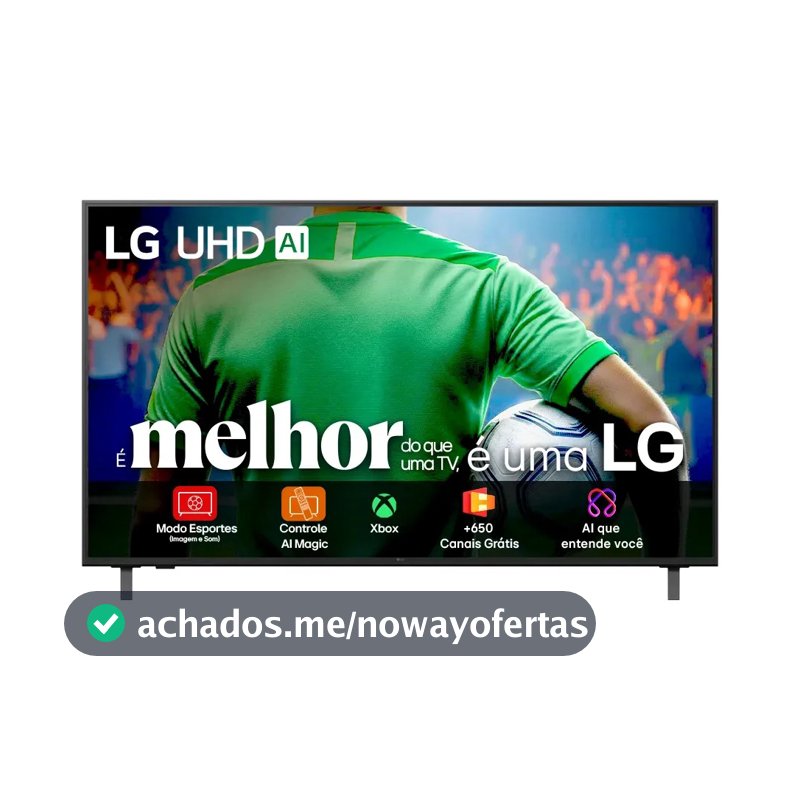 Smart TV LG UHD AI UA85 50 polegadas HDR10 Pro Processador α7 AI Ger 8 webOS 25