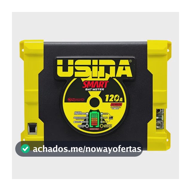 Fonte 120a Usina Bivolt Battery Meter Smart Cooler Plus + Preto - Amarelo