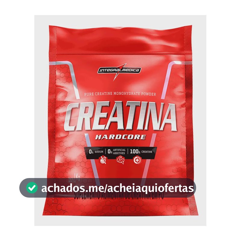 Creatina Integralmédica Monohidratada Hardcore em pó Sem sabor x 1kg