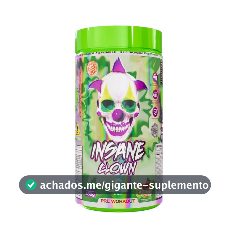 Suplemento Pré Treino Insane Clown 350g Demons Lab Sabor Doces Mastigáveis