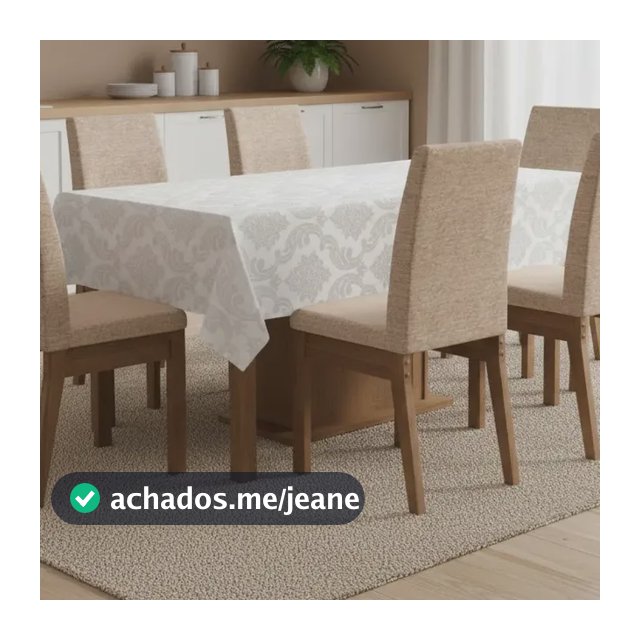 Toalha De Mesa De 6 Lugares Tecido Jacquard Retangular.