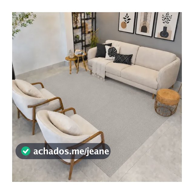 Tapete Sala Quarto 2,00x1,50 Jacquard Moderno Antiderrapante 2 M 1.5 M Boho Cinza