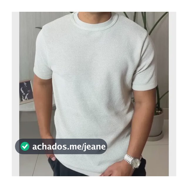 Camiseta Masculina Trabalhada Manga Curta Social Malha